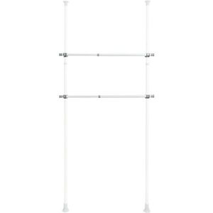 Wenko Set de 2 bare telescopice orizontaleHerkules, alb, alb imagine