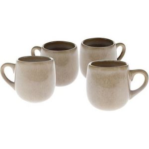 Set de 4 căni ceramice Warm 100 ml, bej, bej imagine