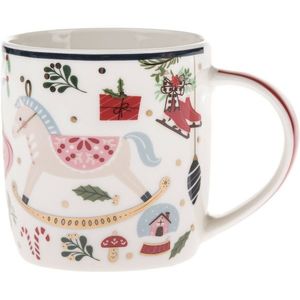 Cană de porțelan Crăciun jucăuș 350 ml imagine