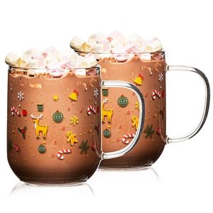 Cană de sticlă 4Home Hot&Cool Christmas time 350 ml, 2 buc imagine