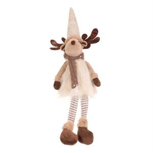 Decorațiuni de Crăciun Sob cu picioare atârnate, înălțime 54 cm, bej/maro imagine