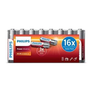 Philips Baterii AA 1, 5 V Power Alkaline, 16 buc. imagine