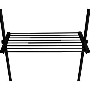 Wenko Raftă telescopică din sârmă Herkules, 73–120cm, negru, negru imagine