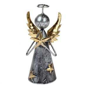 Îngeraș decorativ din metal cu stea, 12, 5 cm imagine