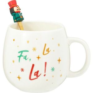 Ceașcă de Crăciun din porțelan cu lingurițăSpărgător de nuci 550 ml imagine