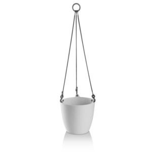 Ghiveci suspendat Gardenico Ariella, alb, 18 cm, alb imagine