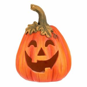 Decorațiuni LED de toamnă Dovleac intermitent cufață, 21 x 21 x 29 cm, ceramică imagine