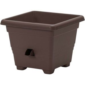 Plastia Ghiveci flori cu auto-udare Bergamot maro, 30 x 30 cm, maro închis, 30 x 30 cm imagine