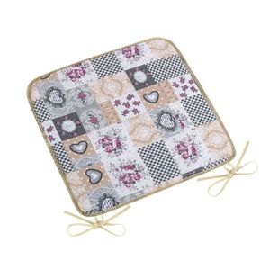 Pernă de scaun Bellatex DITA neetedă Patchwork love, 40 x 40 cm imagine