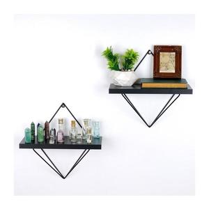 SET 2x raft negru de perete imagine