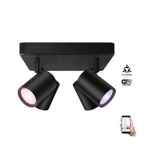 Spot LED RGBW dimabil IMAGEO 4xGU10/4, 9W/230V negru Wi-Fi WiZ imagine