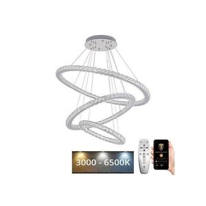 Lustră LED dimabilă pe cablu LED/210W/230V 3000-6500K argintiu + telecomandă imagine