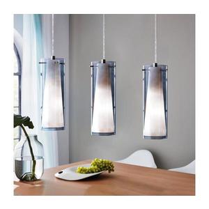 EGLO 90305 - Pendul PINTO NERO 3xE27/60W sticlă fumurie imagine