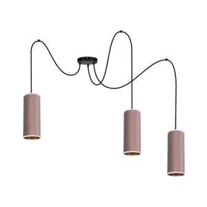 Lustr AVALO 3xE27/60W/230V cablu roz/miediu imagine