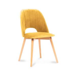 Scaun de dining TINO 86x48 cm galben/stejar deschis imagine