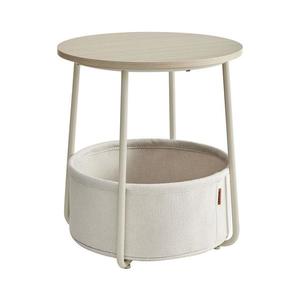 Masă laterală NOIRA crem/albă imagine