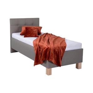 Pat tapițat cu saltea și spațiu de depozitare MARIA ONE 90 x 200 cm, nuanță taupe imagine