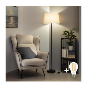 Brilagi - Lampadar LED CERIA 1xE27/40W/230V Ø 45 cm bej/negru imagine