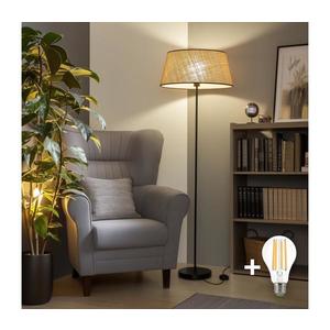 Lampă de podea LED CERIA Brilagi, 1xE27/40W/230V, Ø 50 cm, bej/negru imagine