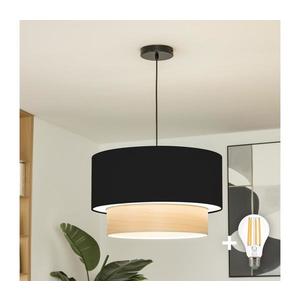 Brilagi - Lustră LED pe cablu CERIA 1xE27/40W/230V Ø 50 cm negru/bej imagine