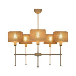Candelabru cu tijă MADELA 5xE14/40W/230V iută/bej imagine