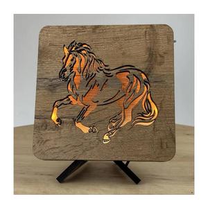 Li-Go 4070/DUB2 - Decorațiune de masă LED, 12W, 230V, 19x19 cm, stejar/cal imagine