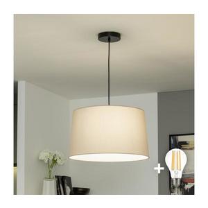Brilagi - Lustră LED suspendată pe cablu CERIA, 1x E27/40W/230V, Ø 45 cm, bej imagine