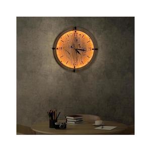 Li-Go 23688/DUB2 - Ceas LED cu senzor de mișcare, alimentare 1xAA, Ø 32 cm, stejar imagine