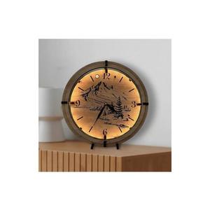 Li-Go 23697/DUB/BAT2 - Ceas LED reglabil cu senzor, LED/1xAA, diametru 32 cm, stejar imagine