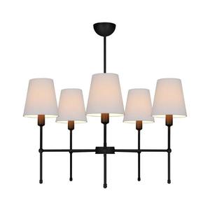 Lustră cu tijă MADELA 5xE14/40W/230V alb/negru imagine