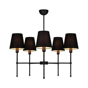 Lustră pe tijă MADELA, 5xE14/40W/230V, negru imagine