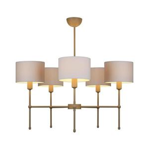 Lustră pe tijă MADELA 5xE14/40W/230V alb/bej imagine