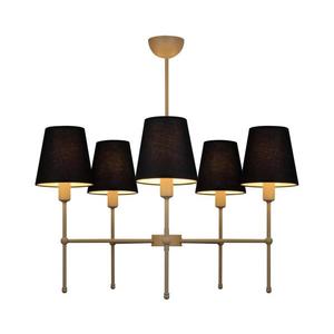 Candelabru pe tijă MADELA 5xE14/40W/230V negru/bej imagine