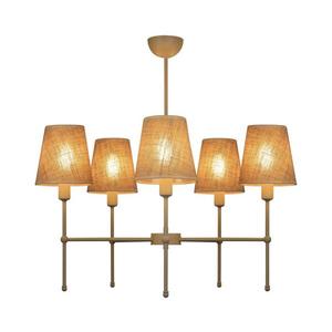 Lustră cu tijă MADELA 5xE14/40W/230V iută/bej imagine