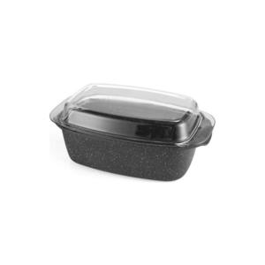 Tavă pentru cuptor cu capac 32 x 20 x 11 cm, neagră imagine