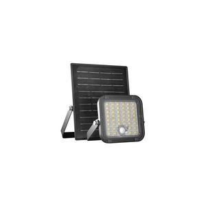 Proiector solar LED cu senzor, 10W, 3, 7V, 4000K, IP65, 3600 mAh + telecomandă imagine
