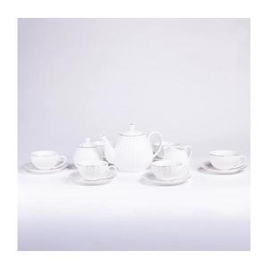 Set de cafea din porțelan, 15 piese, alb imagine