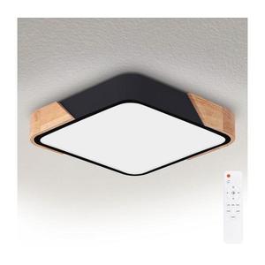 Brilagi - Corp de iluminat LED PILANA dimerizabil, 48W/230V, stejar/negru, 42x42 cm + telecomandă imagine