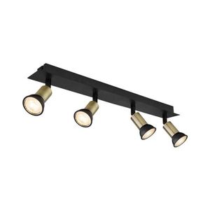 Spot DREW 4xGU10/35W/230V negru/alamă Globo 57998-4B imagine