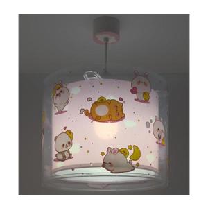 Dalber 41762S - Lustră pentru copii KAWAII FRIENDS 1xE27/15W/230V, roz imagine