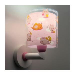 Dalber 41769S - Lampă de perete pentru copii KAWAII FRIENDS, 1xE27/15W/230V, roz imagine