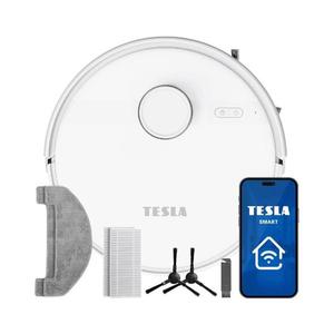 TESLA Electronics RoboStar - Aspirator robot inteligent 2-în-1, 3200 mAh, Wi-Fi, alb imagine