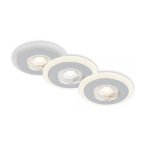 Briloner 7039034 - Set 3 spoturi LED încastrate pentru baie, 3 x 5W, 230V, IP44, crom mat imagine