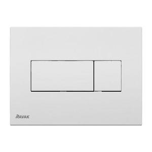 Ravak X01457 - Placă de acționare UNI 24, 7 x 16, 5 cm, albă imagine