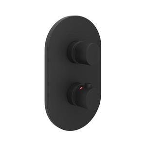 Ravak X070469 - Baterie termostatică de duș pentru montaj încastrat, crom/negru imagine