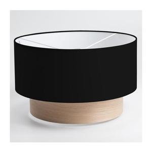 Abajur universal KERIA, Ø 50 cm, negru/maro imagine