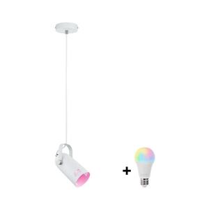 Paulmann 79767 - Lustră LAVEA LED RGBW 1xE27/15W, 230V, pe cablu, albă imagine