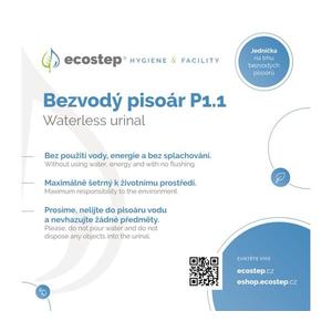 EcoStep 100002 - Placă informativă pentru pisoar fără apă P1.1 CZ/ENG imagine