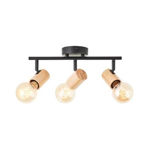 Brilliant - Lampă spot KERRY 3xE27/40W/230V, negru/bambus imagine