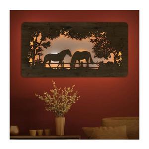 Li-Go 5012/B/4 – Decorațiune LED de perete, 10W/5V, 30000 mAh, 120x60 cm, stejar imagine